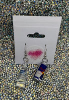 Vodka red bull earrings