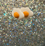 Fried egg earrings