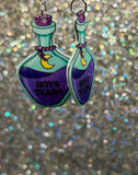 Boys tears in potion earrings