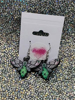 Cannabis butterfly earrings
