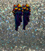 Trippy spaceman earrings