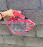 Clear pink fanny pack