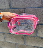 Clear pink fanny pack