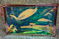 Iridescent makeup bag