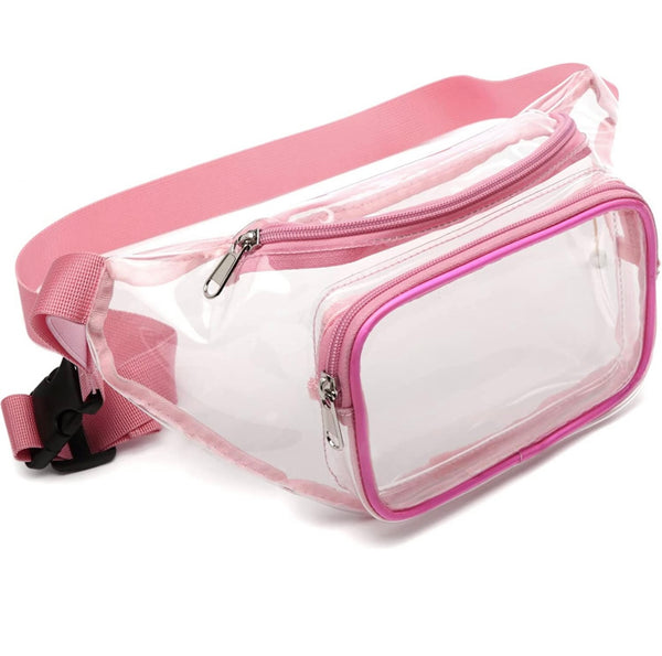 Clear pink fanny pack