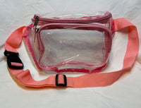 Clear pink fanny pack